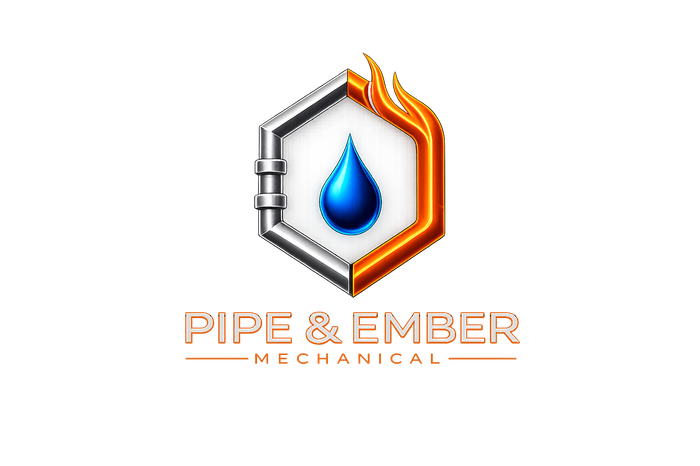 Pipe and Ember Mechanical logo — QE2 corridor plumbing, heating and gasfitting